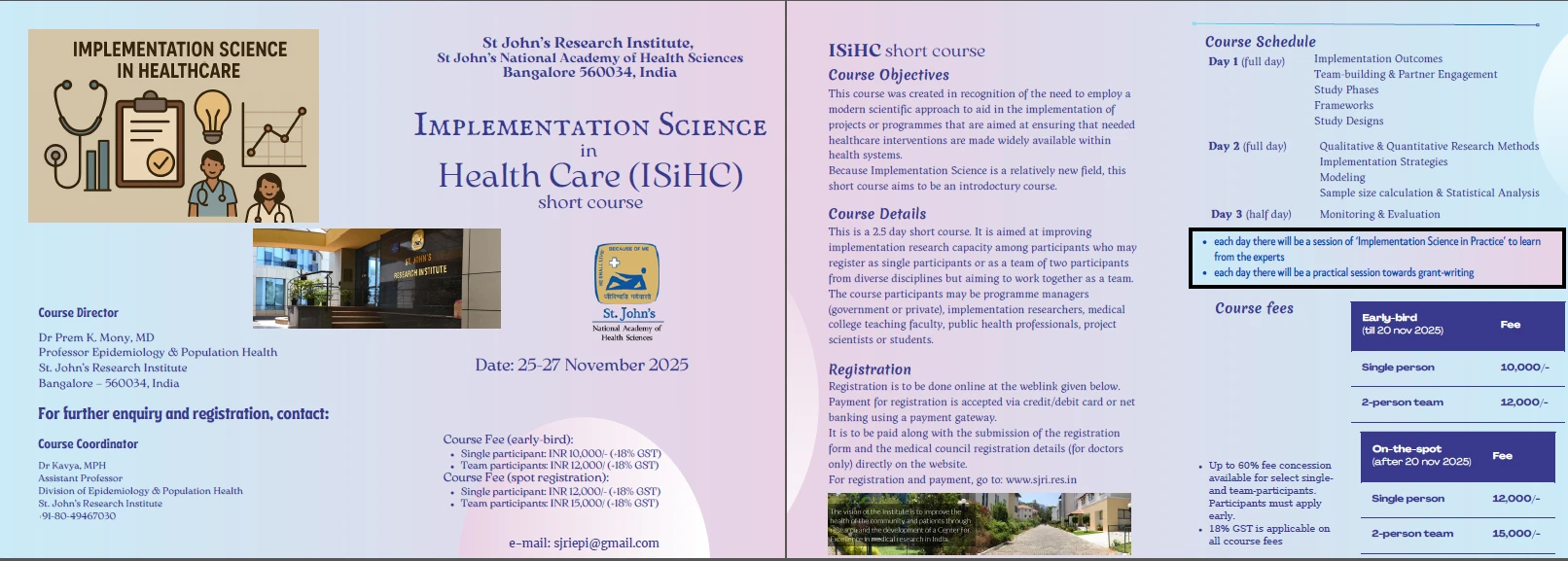 Short Course on Implementation Science in Health Care (ISiHC)